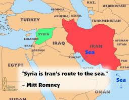 map of syria and iran