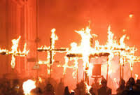 christians burning cross
