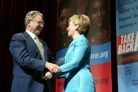 George Soros with Hillary Clinton.