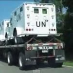 Sightings of these vehicles have been widely reported beginning last Spring.  And this has led some to suspect that an occupation force is being mobilized. 