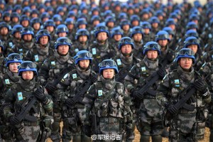 Chinese Peacekeepers coming to collect on the debt. 