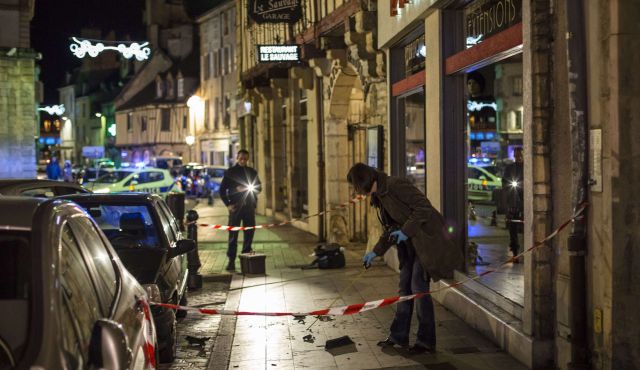 The crime scene in alla is invoked  as a dozen people are  mowed down in France. 