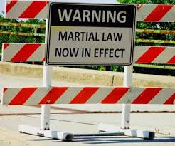 martial law signs