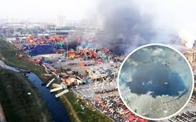 Tianjin explosion resulting from the rods from God. 