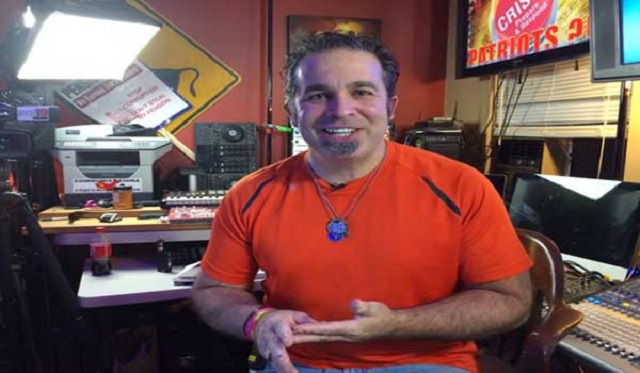 Talk show host, Pete Santilli, arrested without cause at gun point for impeding traffic. 