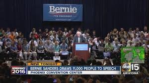 Bernie Sanders in Phoenix, tells it like it is! We have no economic future, but unfortunately for Sanders, socialism is not the answer. 