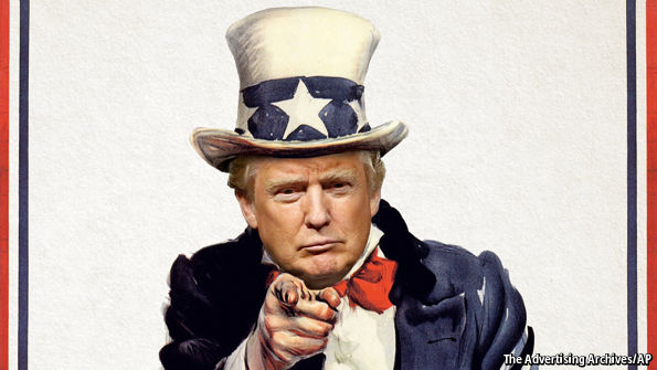 This is the caricature of Trump that ran in the mouthpiece of the Council of Foreign Relations, The Economist.