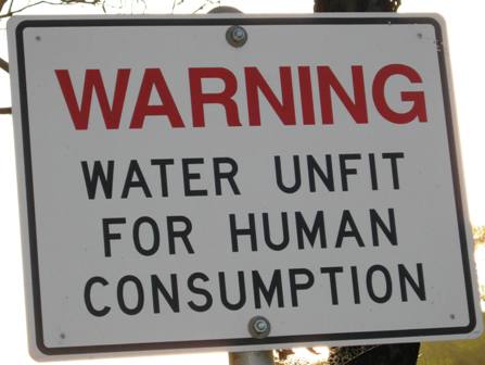 water unfit for human consumption