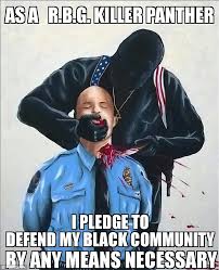 This reprensible image of a cop's throat being split is on Facebook and they refuse to take it down. Facebook is a domestic terrorist organization. 