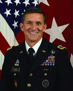 Retired Lt. Gen. Michael Flynn, who was fired as DIA Director for using the term Jihadi in describing Muslim extremism. 